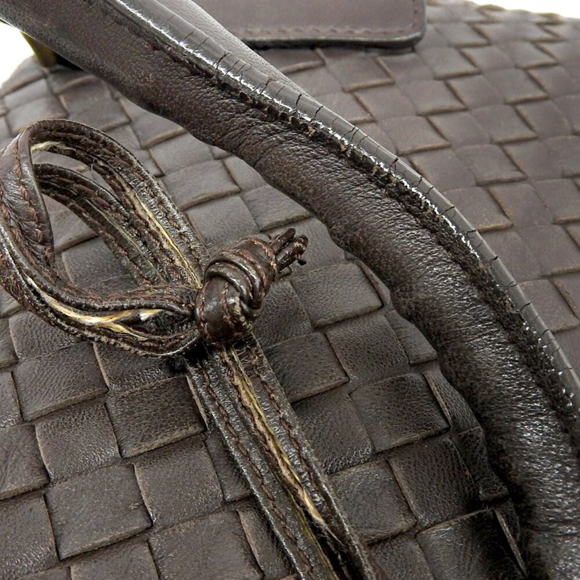 Bottega Veneta Intrecciato Boston Bag Handbag (Pre-Owned)