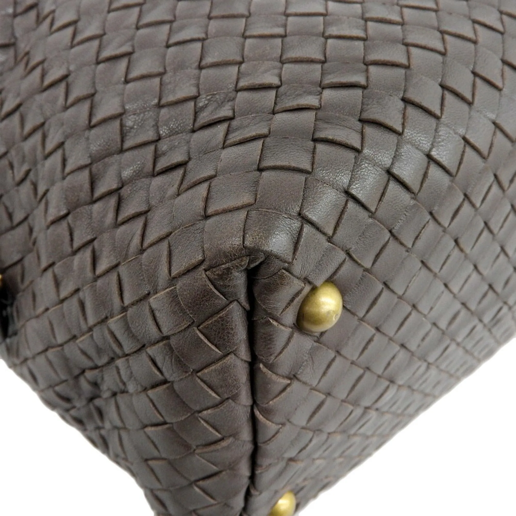 Bottega Veneta Intrecciato Boston Bag Handbag (Pre-Owned)