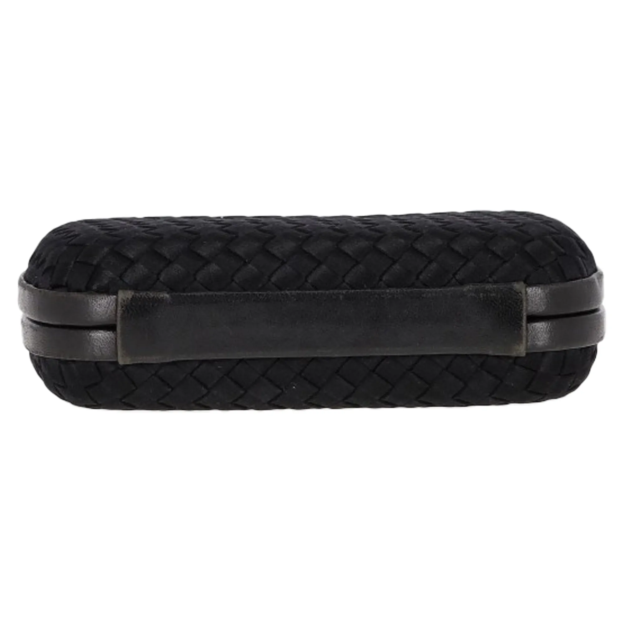 Bottega Veneta Intrecciato Knot in Black Satin