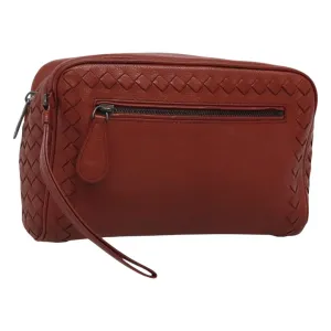 Bottega Veneta Intrecciato Leather Clutch Bag (Pre-Owned)