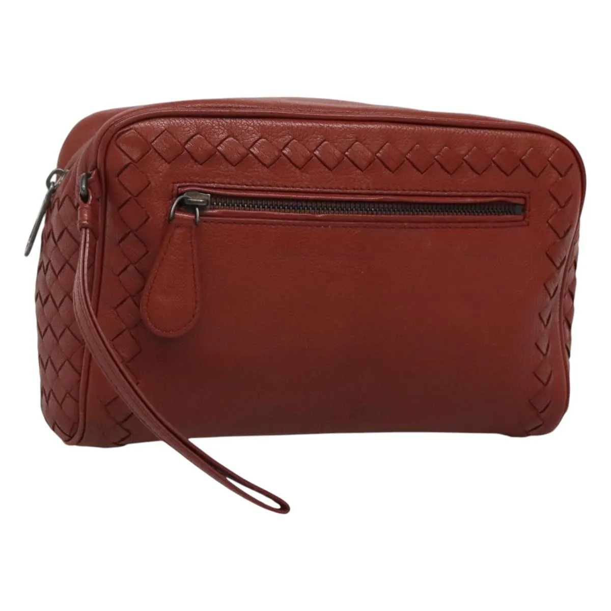 Bottega Veneta Intrecciato Leather Clutch Bag (Pre-Owned)