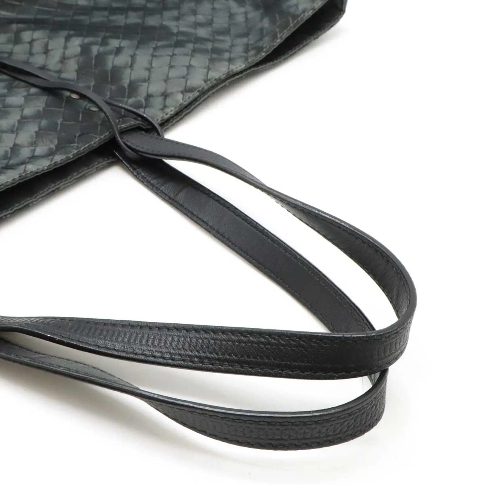 Bottega Veneta Intrecciolusion  Nylon Leather Shoulder Bag Tote Bag (Pre-Owned)