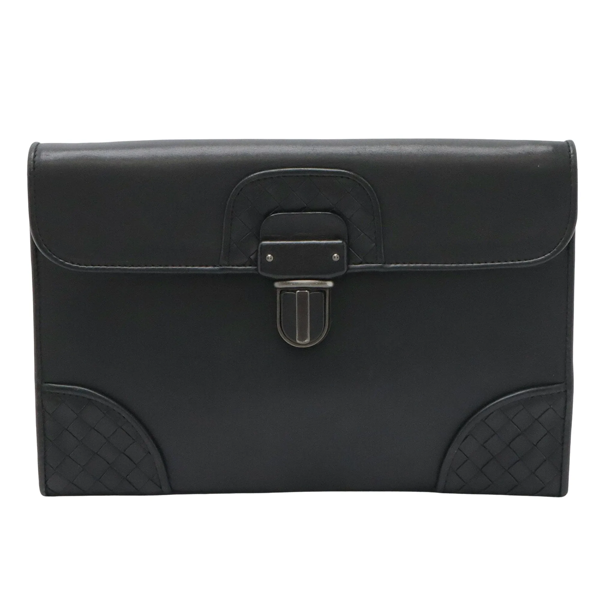 Bottega Veneta Leather Clutch Bag (Pre-Owned)