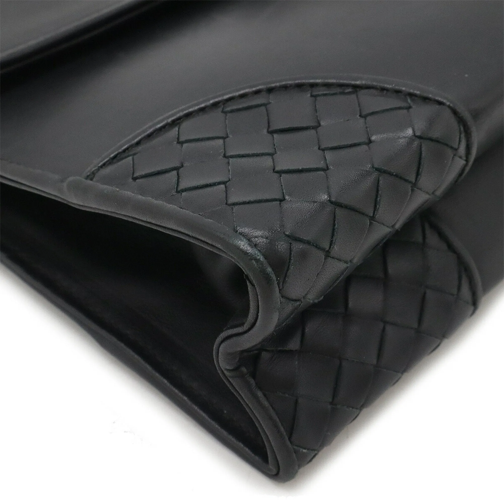 Bottega Veneta Leather Clutch Bag (Pre-Owned)
