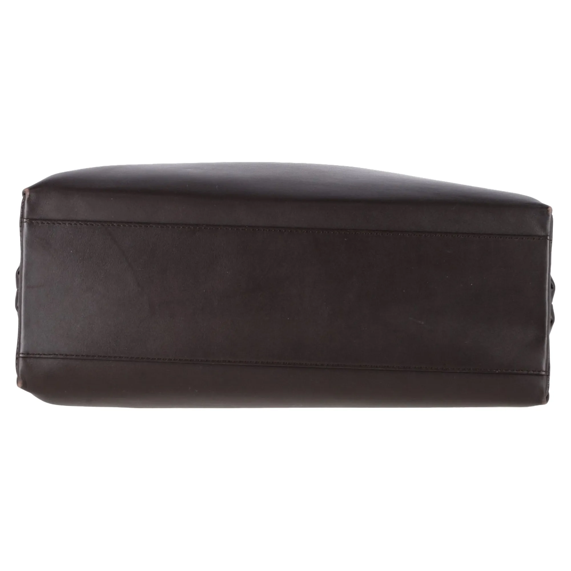Bottega Veneta Mount Bermuda Top Handle Bag in Black Calf Leather