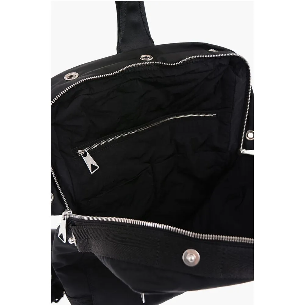 Bottega Veneta Solid Color Backpack with Zip and Snap Buttons Closure
