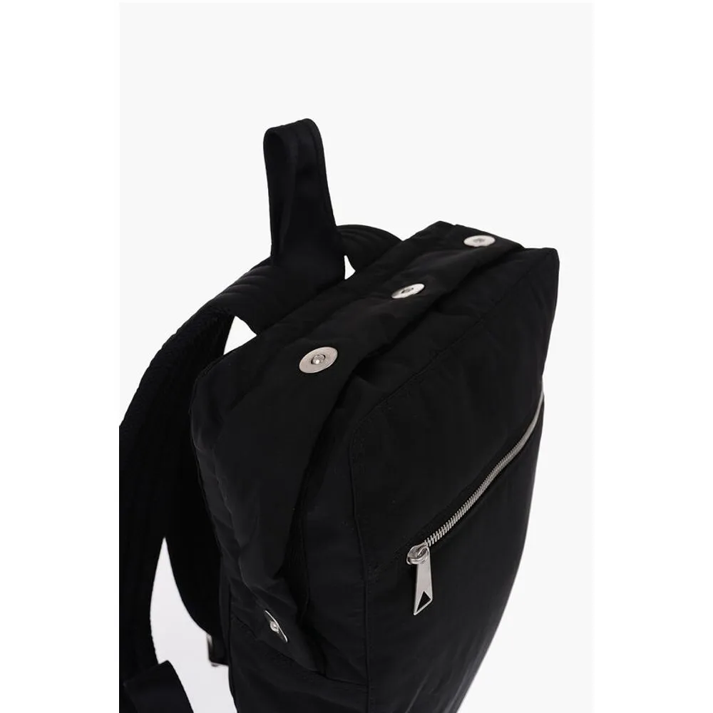 Bottega Veneta Solid Color Backpack with Zip and Snap Buttons Closure