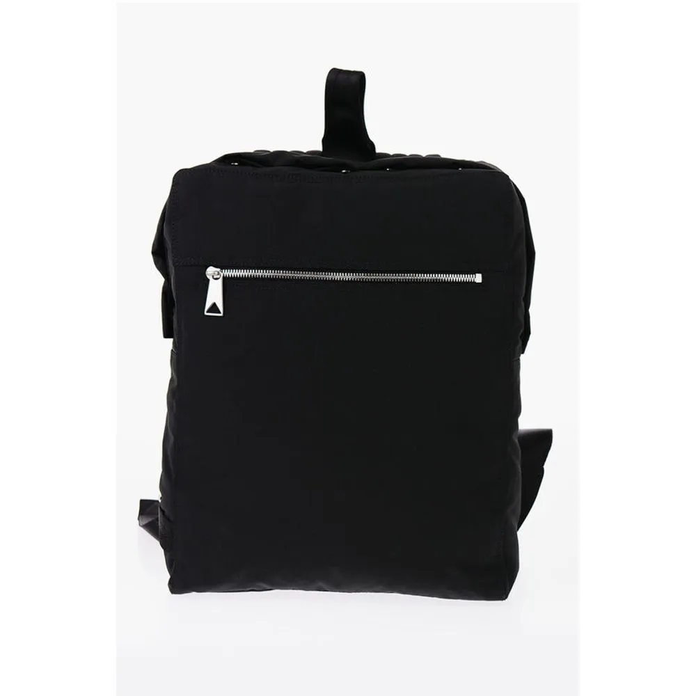Bottega Veneta Solid Color Backpack with Zip and Snap Buttons Closure