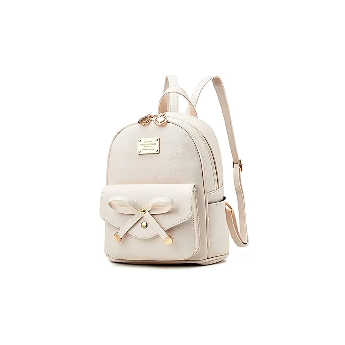 Bowknot Cute Leather Mini Backpack Purse for Women