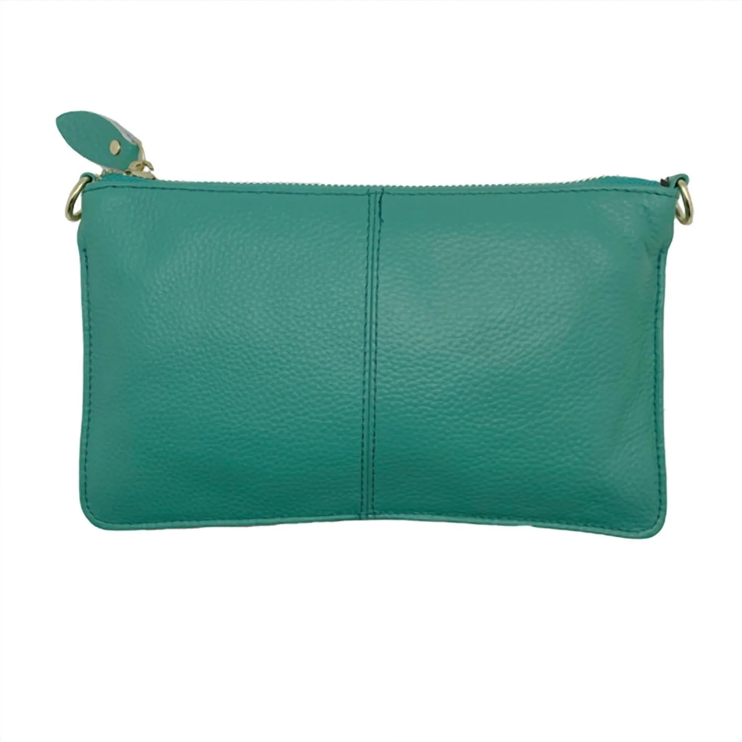 Bristol Leather Wristlet In Turquoise Leather