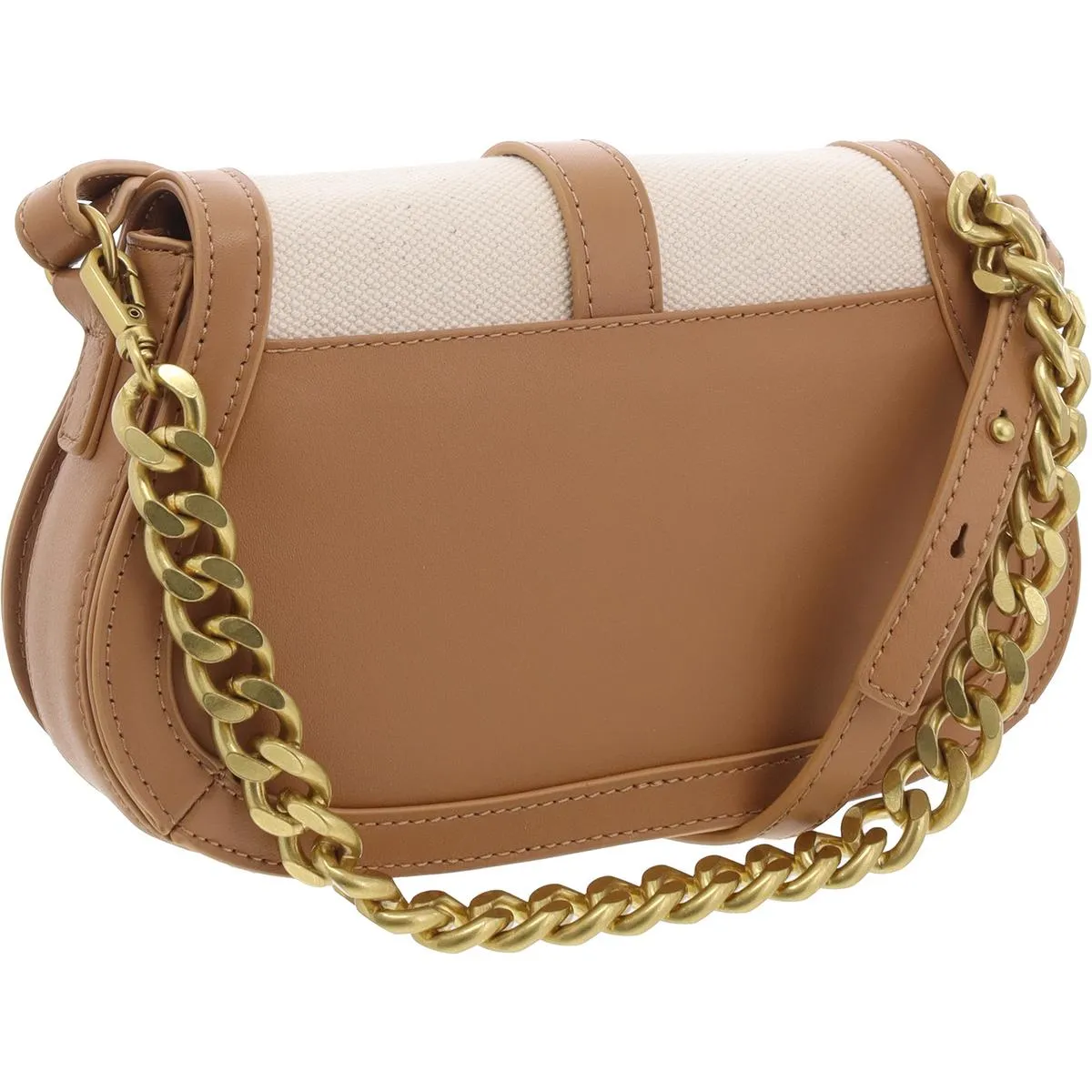 Brock Womens Mixed Media Leather Crossbody Handbag