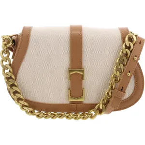 Brock Womens Mixed Media Leather Crossbody Handbag