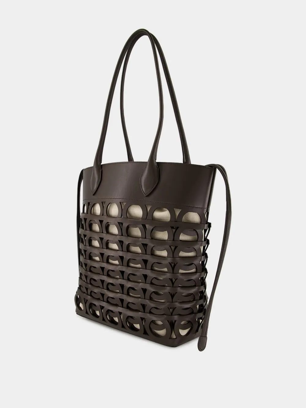 Brown Gancini Medium Tote Bag