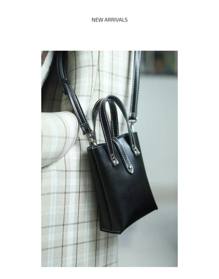 Brown LEATHER Small Cute HandBag WOMEN SHOULDER BAG Small Crossbody Purse FOR WOMEN