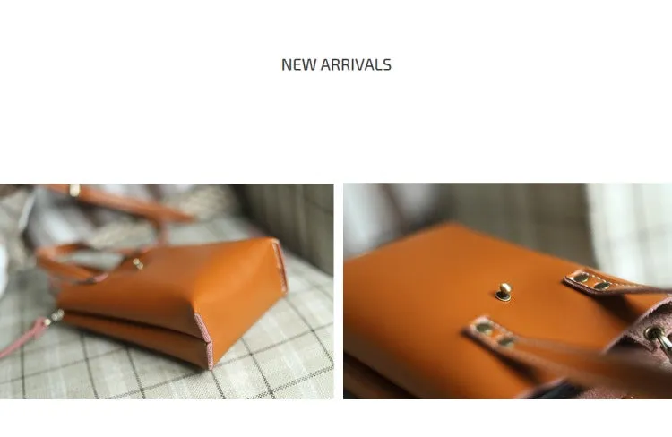 Brown LEATHER Small Cute HandBag WOMEN SHOULDER BAG Small Crossbody Purse FOR WOMEN
