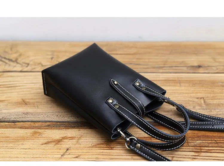 Brown LEATHER Small Cute HandBag WOMEN SHOULDER BAG Small Crossbody Purse FOR WOMEN