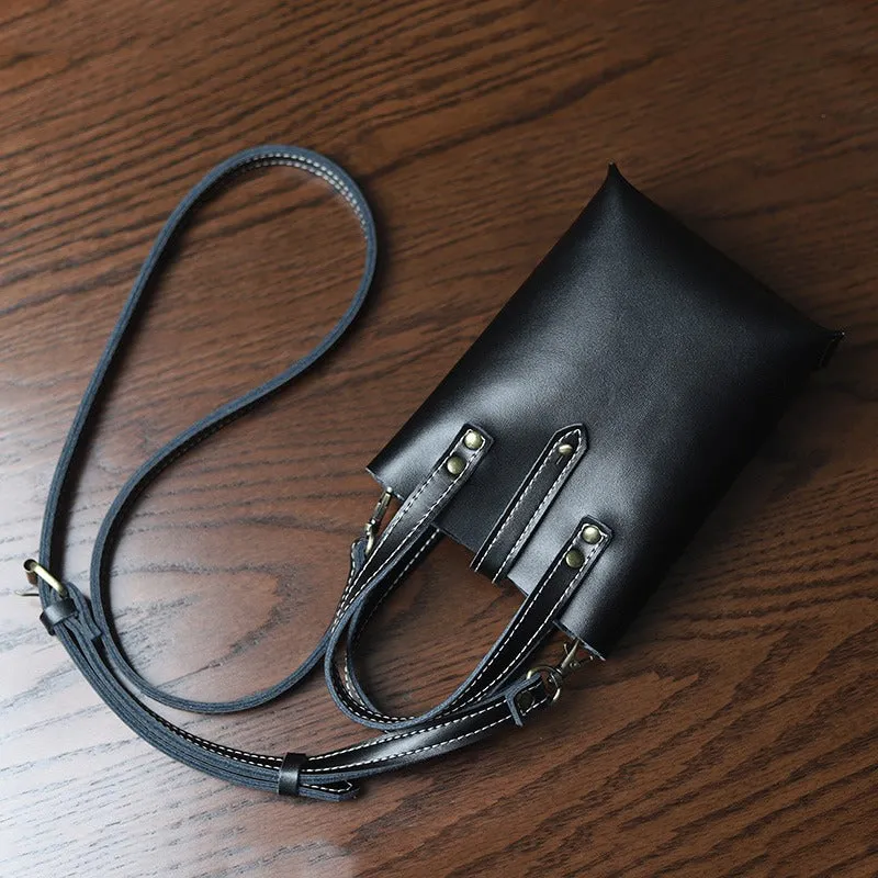 Brown LEATHER Small Cute HandBag WOMEN SHOULDER BAG Small Crossbody Purse FOR WOMEN