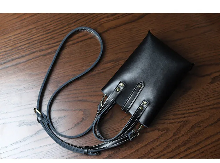 Brown LEATHER Small Cute HandBag WOMEN SHOULDER BAG Small Crossbody Purse FOR WOMEN