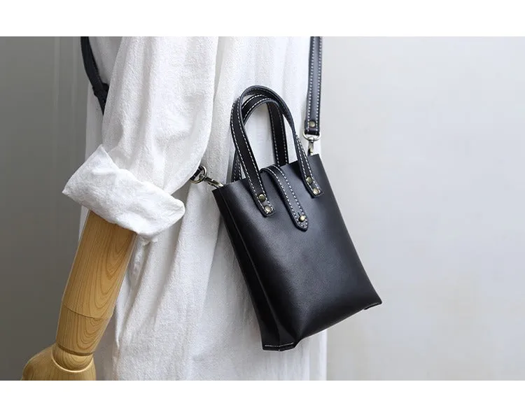 Brown LEATHER Small Cute HandBag WOMEN SHOULDER BAG Small Crossbody Purse FOR WOMEN