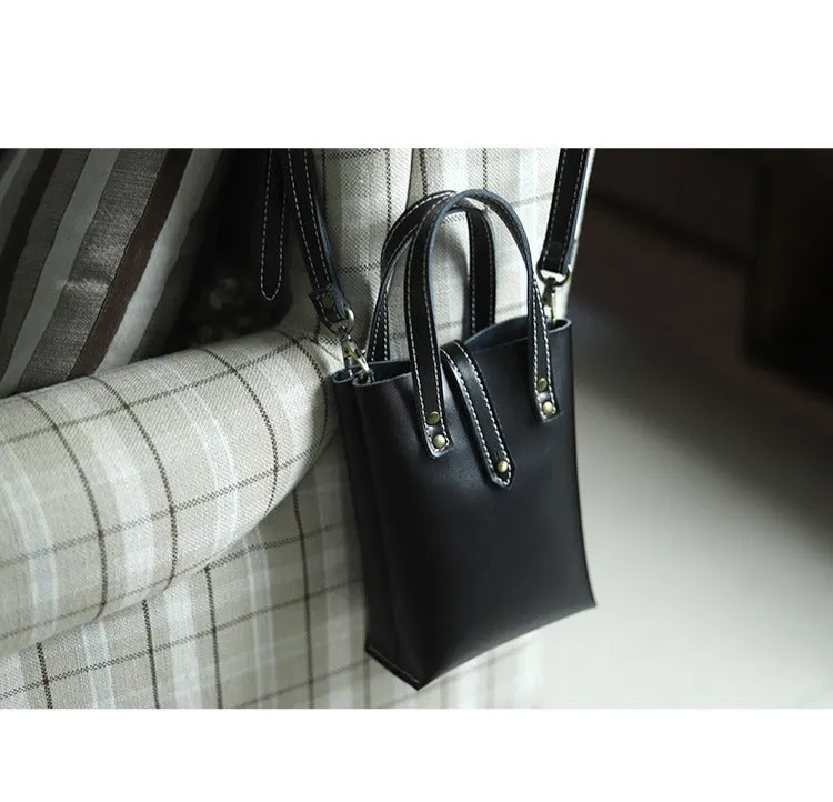 Brown LEATHER Small Cute HandBag WOMEN SHOULDER BAG Small Crossbody Purse FOR WOMEN