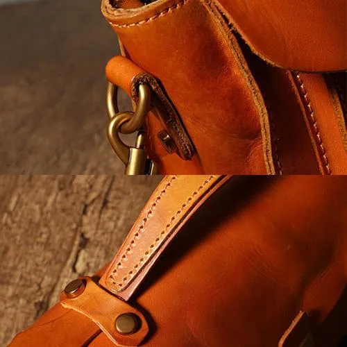 Brown Vintage Womens Leather Small Satchel Womens Satchel Handbags Shoulder Purse