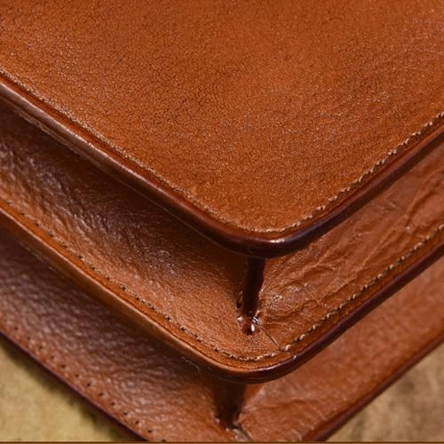 Brown Leather Womens Vintage Small Shoulder Purse Black Wide Strap Shoulder Bag for Ladies