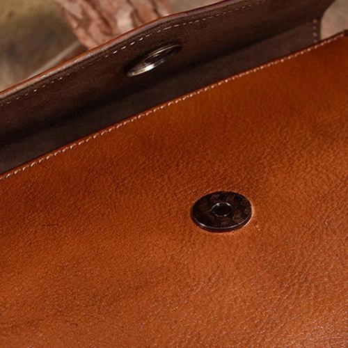 Brown Leather Womens Vintage Small Shoulder Purse Black Wide Strap Shoulder Bag for Ladies