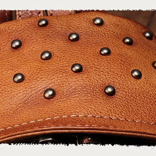 Brown Vintage Leather Womens Backpacks Small Black Leather Backpack for Ladies