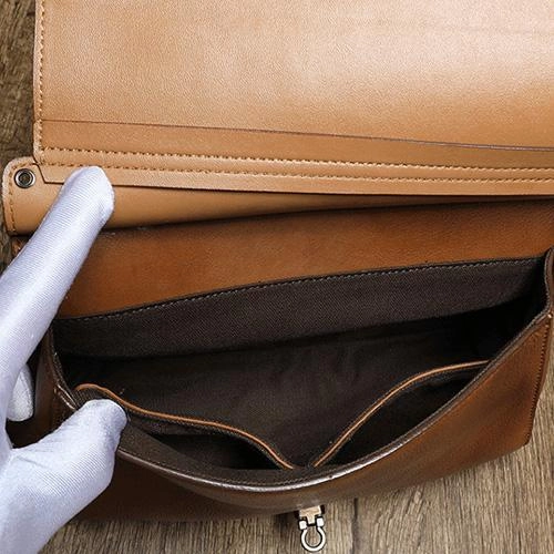 Brown Vintage Womens Leather Satchel Handbags Red Shoulder Bag Purses for Ladies
