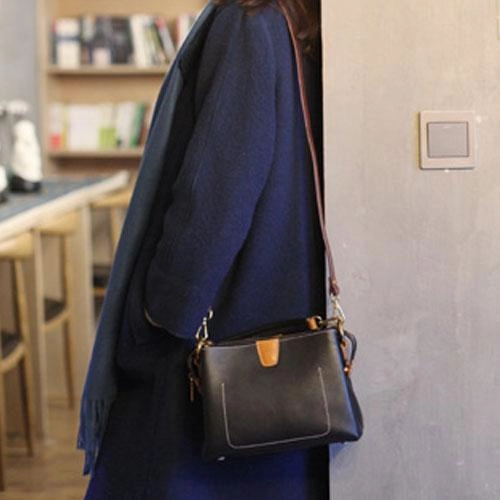 Brown Womens Leather Satchel Handbag Purse Small Brown Leather Work Handbag Crossbody Bag