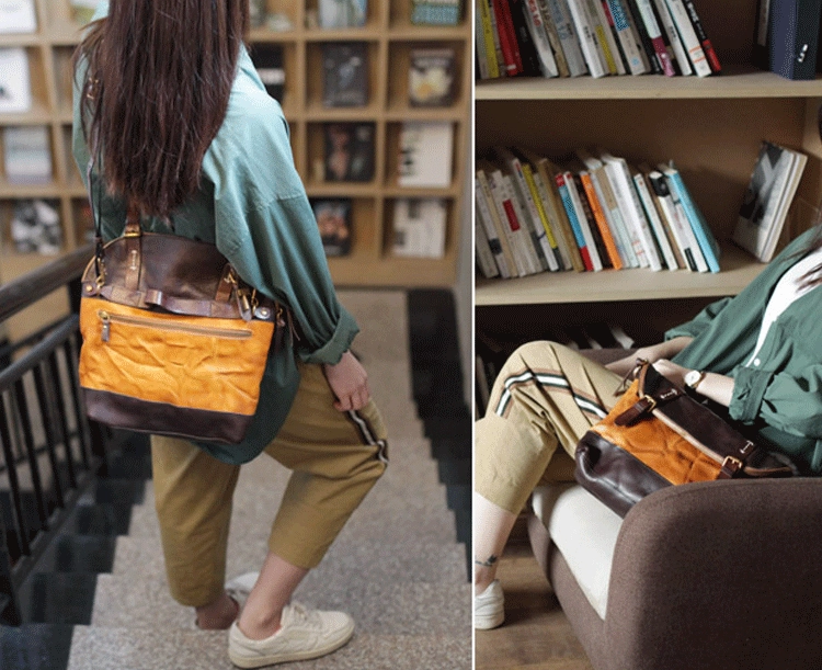Brown Womens Leather Satchel Handbag Womens Satchel Shoulder Handbags Purse for Ladies