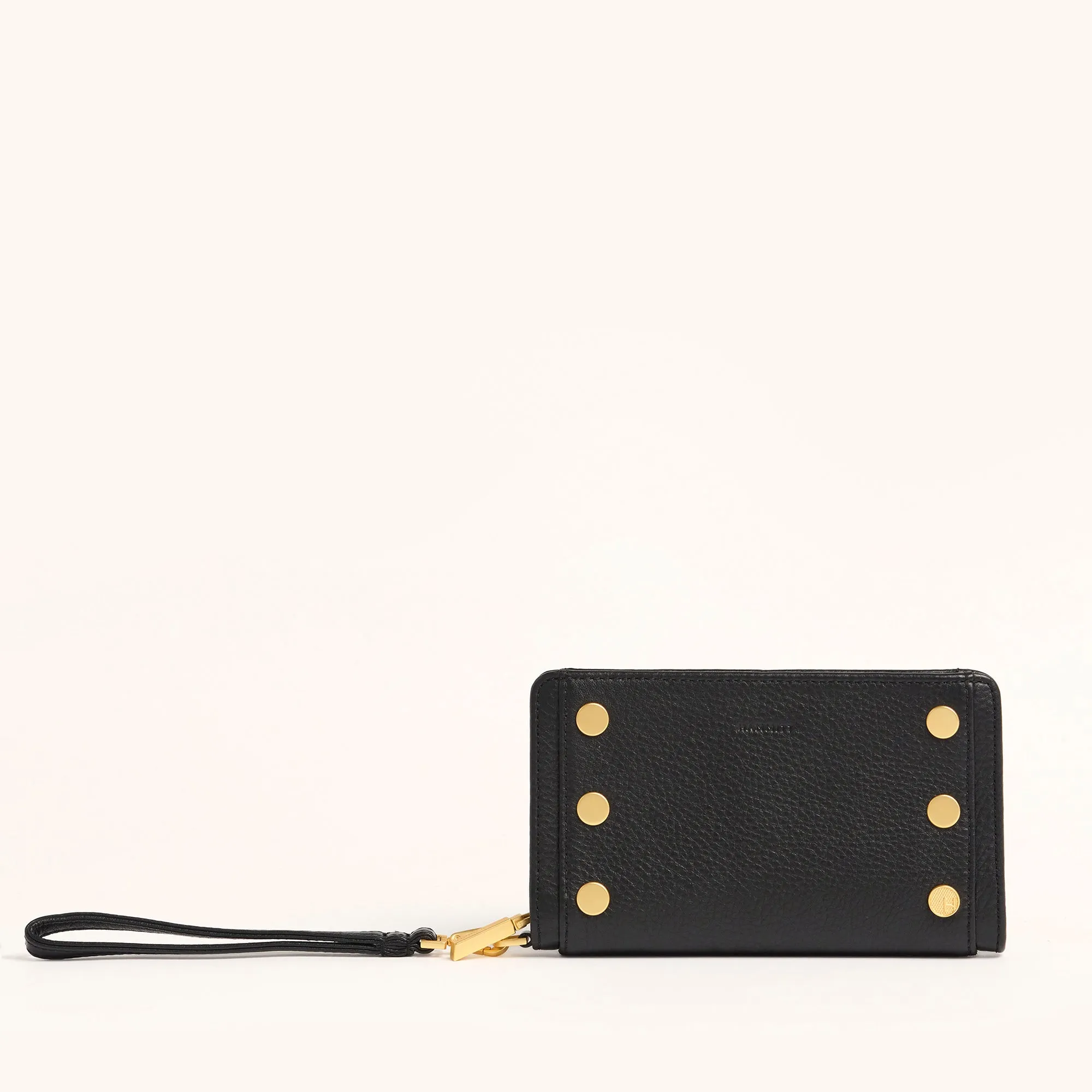 Bryant Wallet | Black/Brushed Gold Red Zip