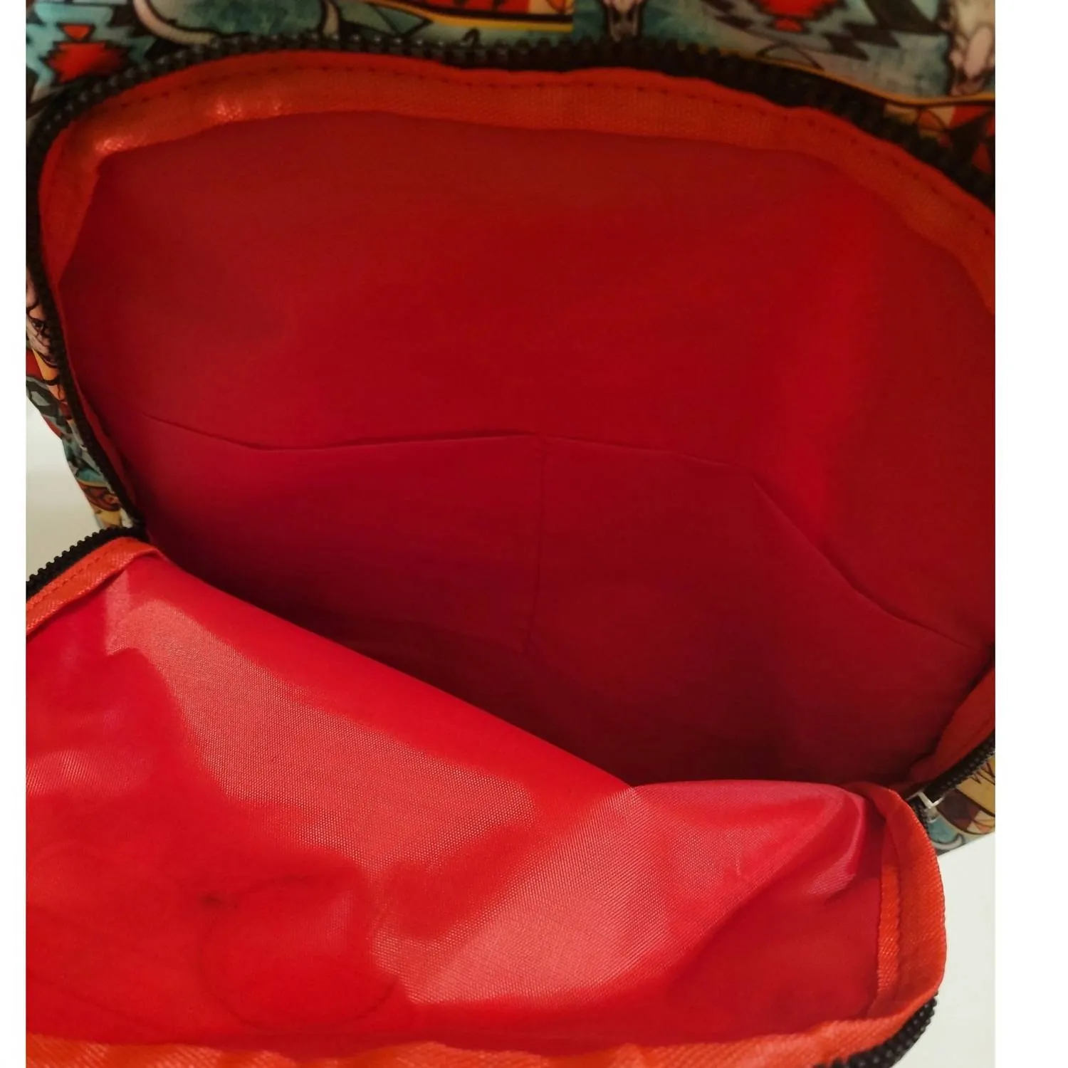 Bull Skull Aztec Western Backpack In Multicolors
