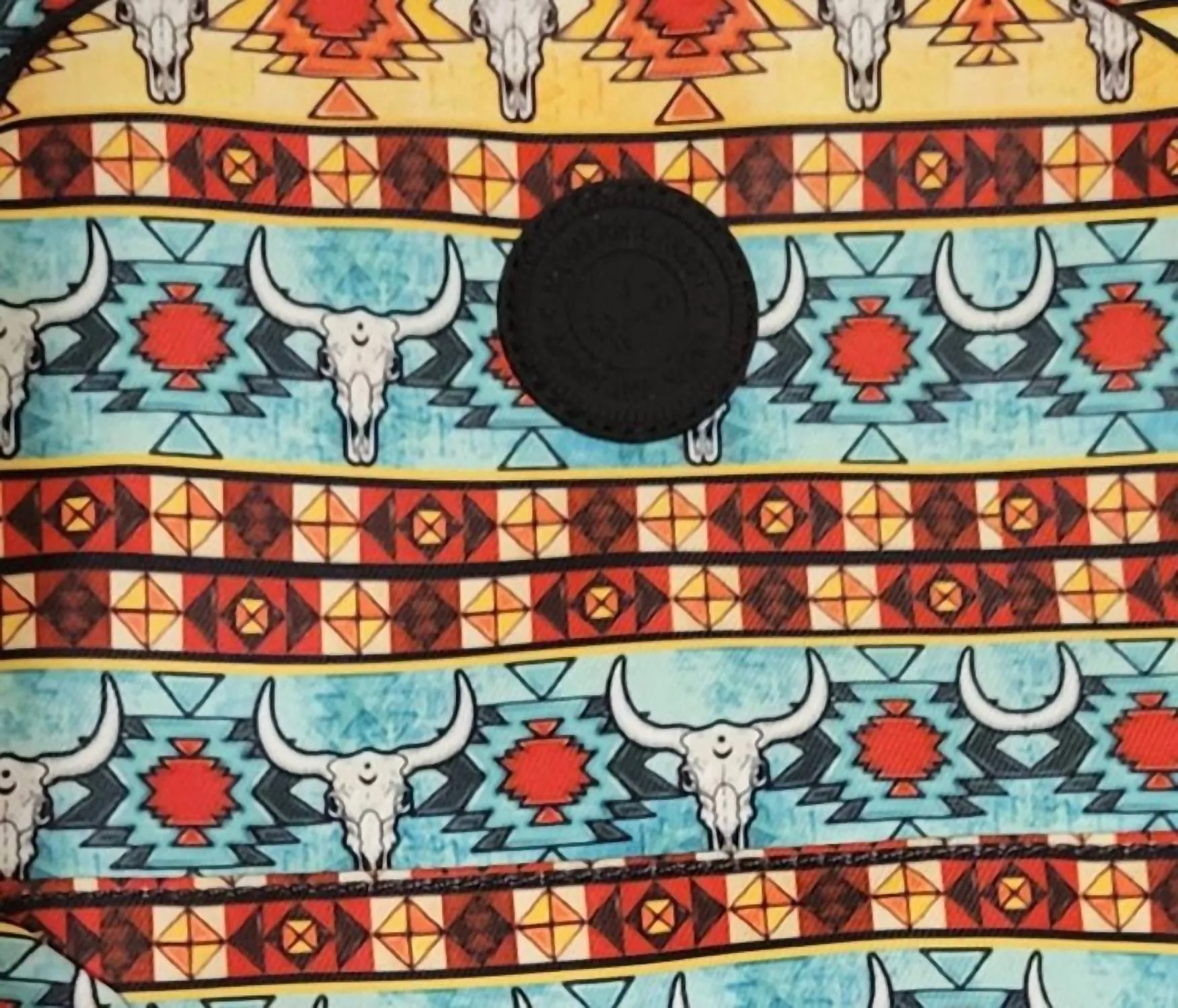 Bull Skull Aztec Western Backpack In Multicolors