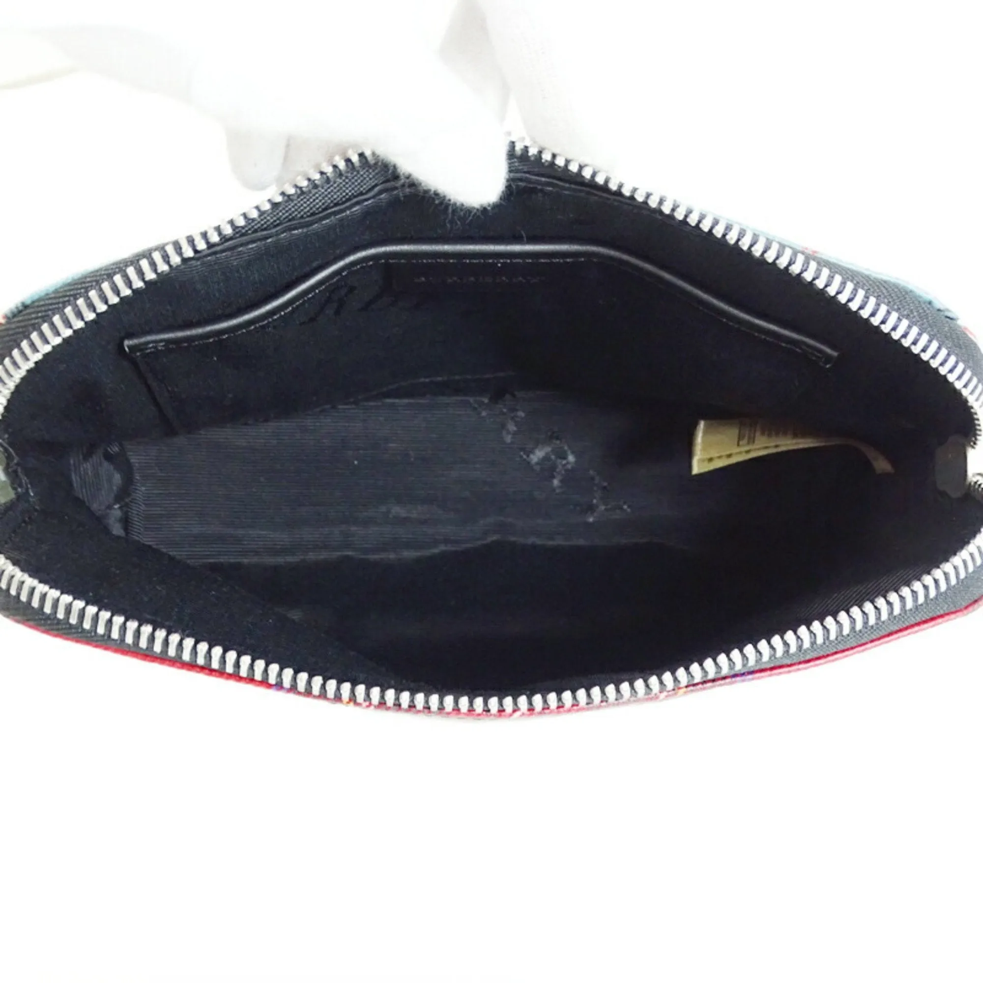 Burberry blue Color Coated Canvas Clutch Bag Pouch (Pre-Owned)