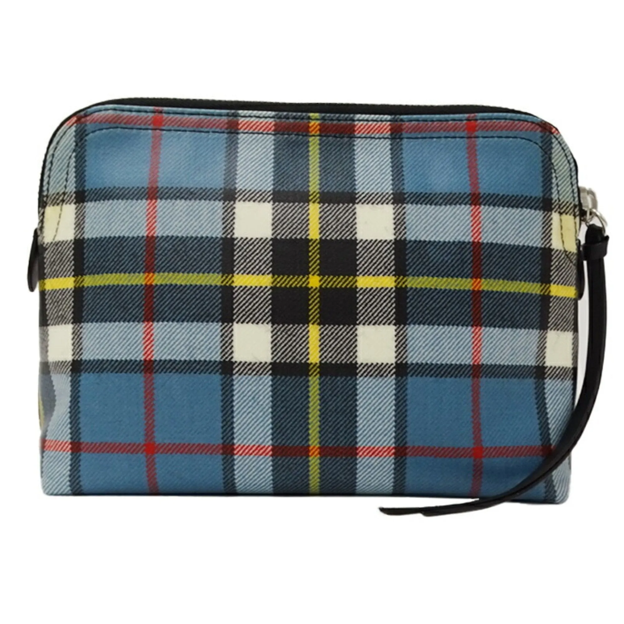 Burberry blue Color Coated Canvas Clutch Bag Pouch (Pre-Owned)