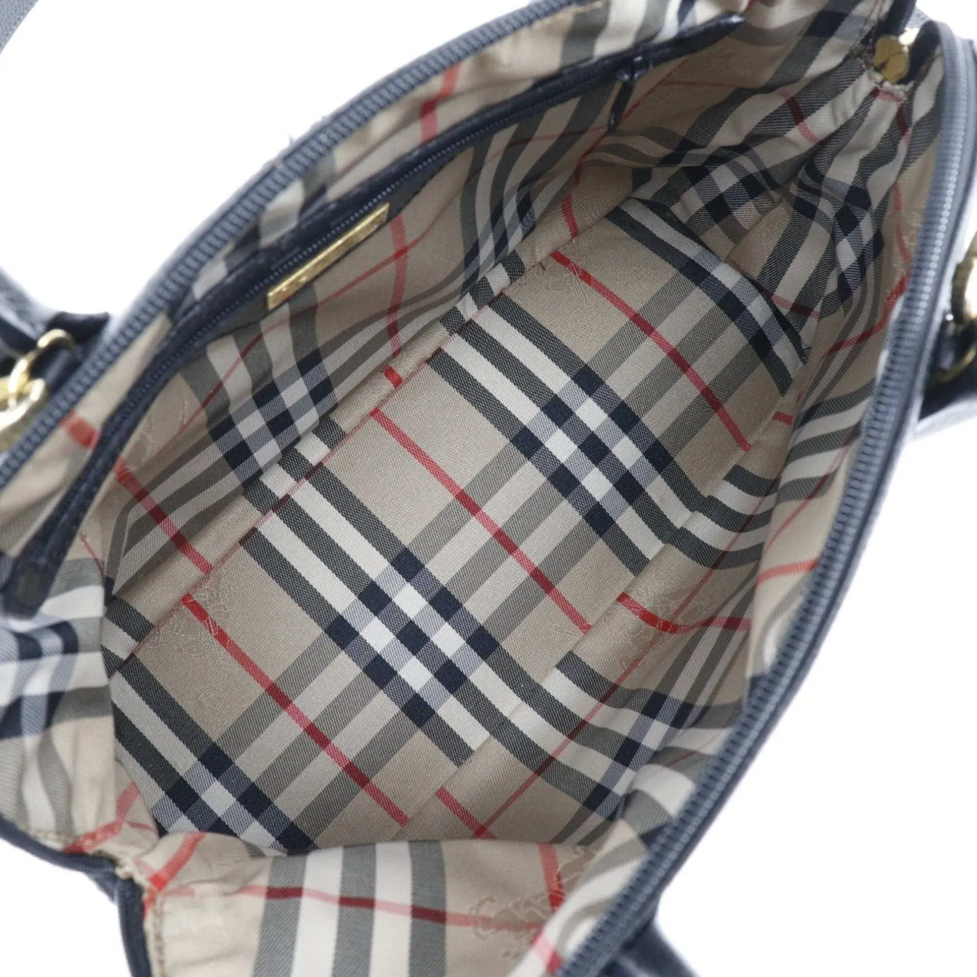 Burberry Burberrys Leather Handbag (Pre-Owned)