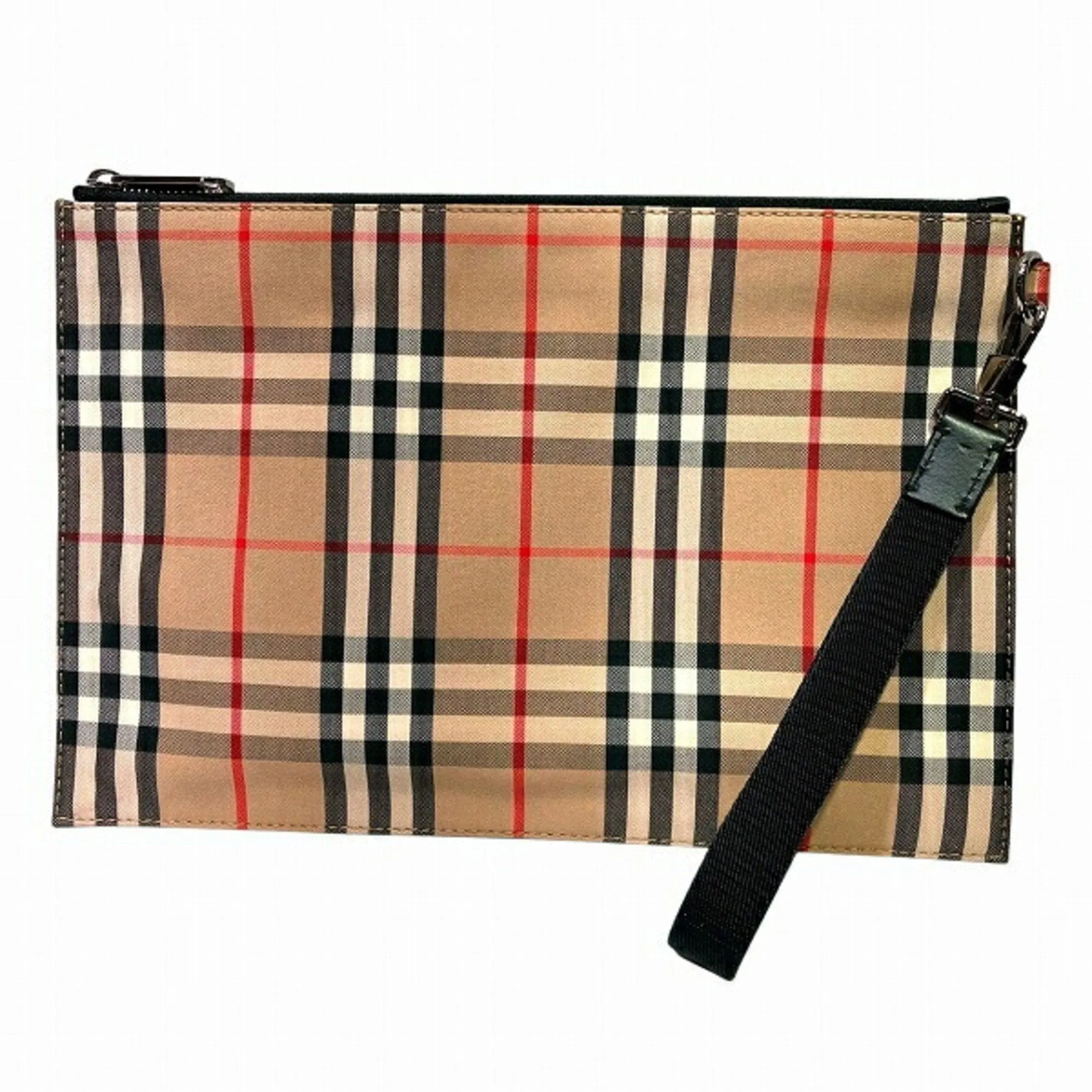 Burberry  Canvas Leather Clutch Bag (Pre-Owned)