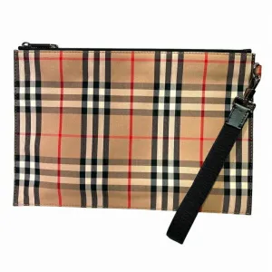 Burberry  Canvas Leather Clutch Bag (Pre-Owned)