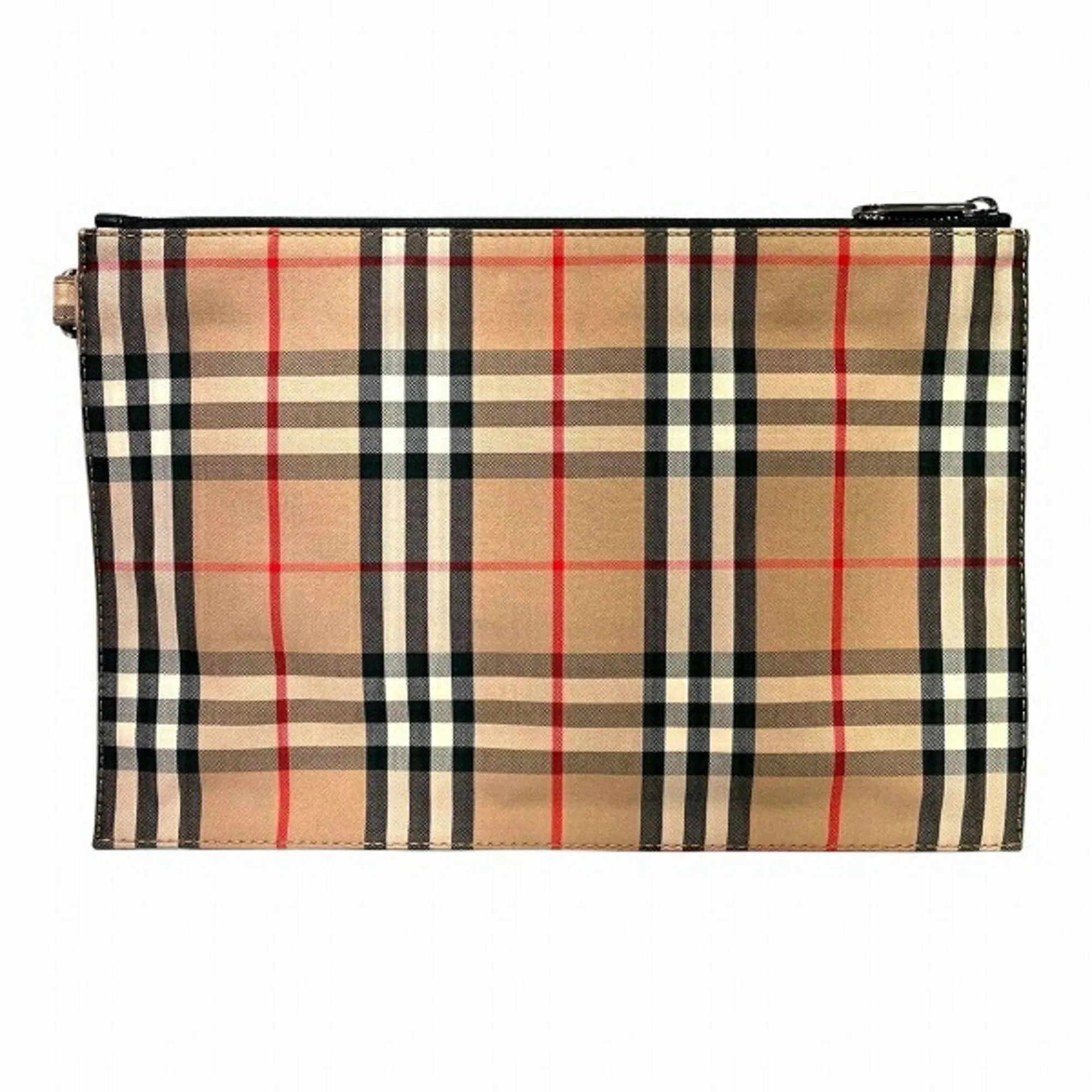 Burberry  Canvas Leather Clutch Bag (Pre-Owned)