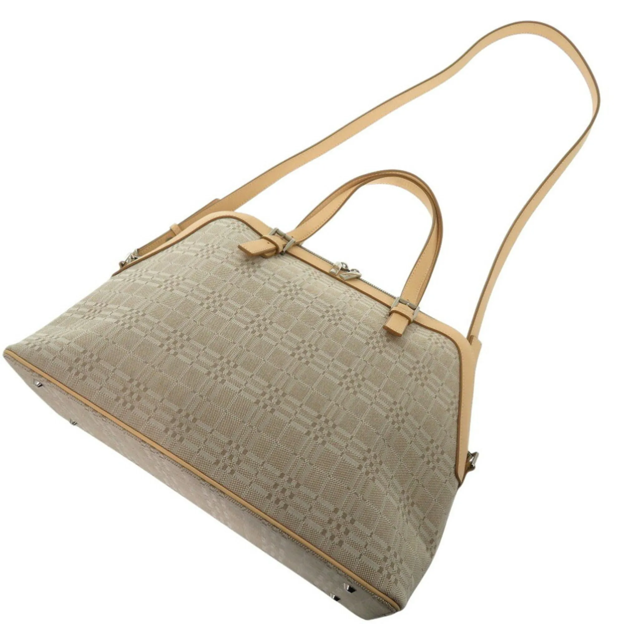 Burberry  Canvas Leather Handbag (Pre-Owned)