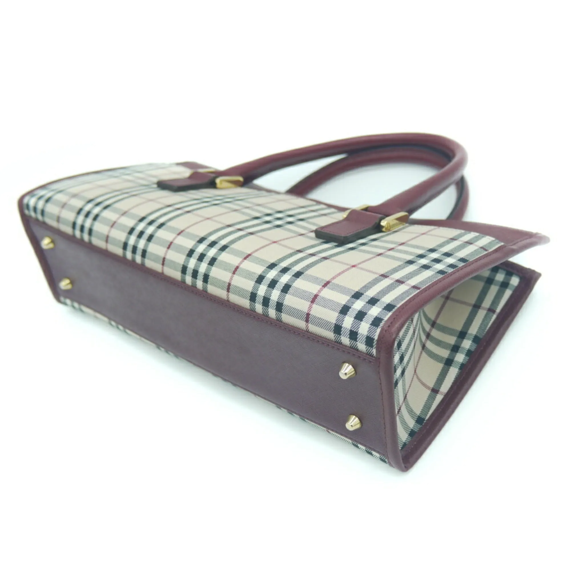 Burberry Canvas Leather Handbag (Pre-Owned)