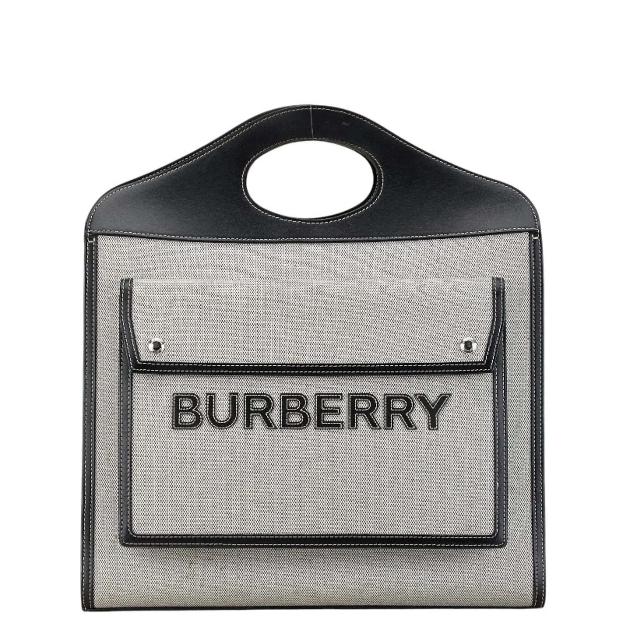 Burberry   Canvas Leather Handbag (Pre-Owned)