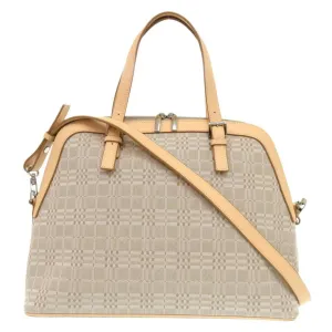 Burberry  Canvas Leather Handbag (Pre-Owned)