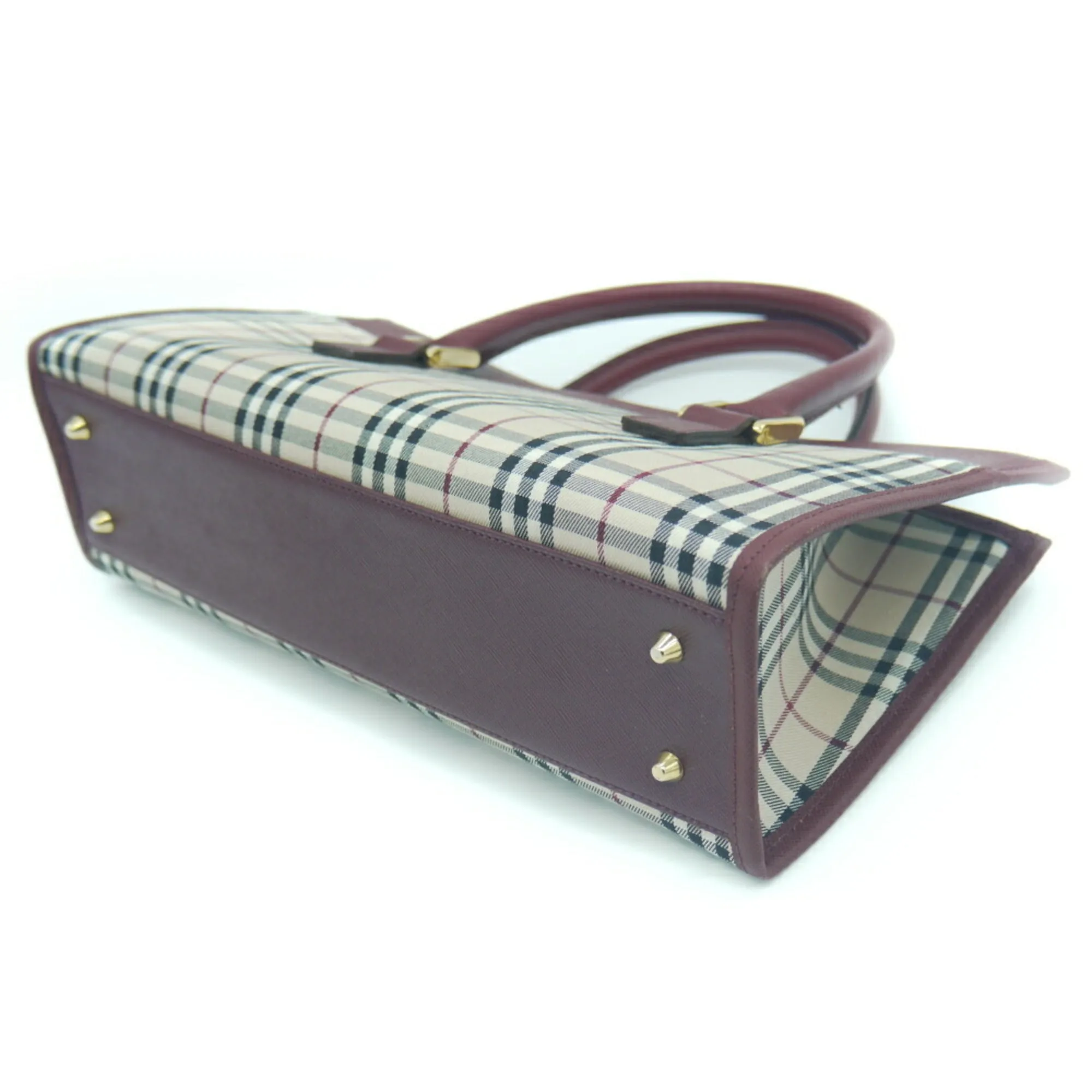 Burberry Canvas Leather Handbag (Pre-Owned)