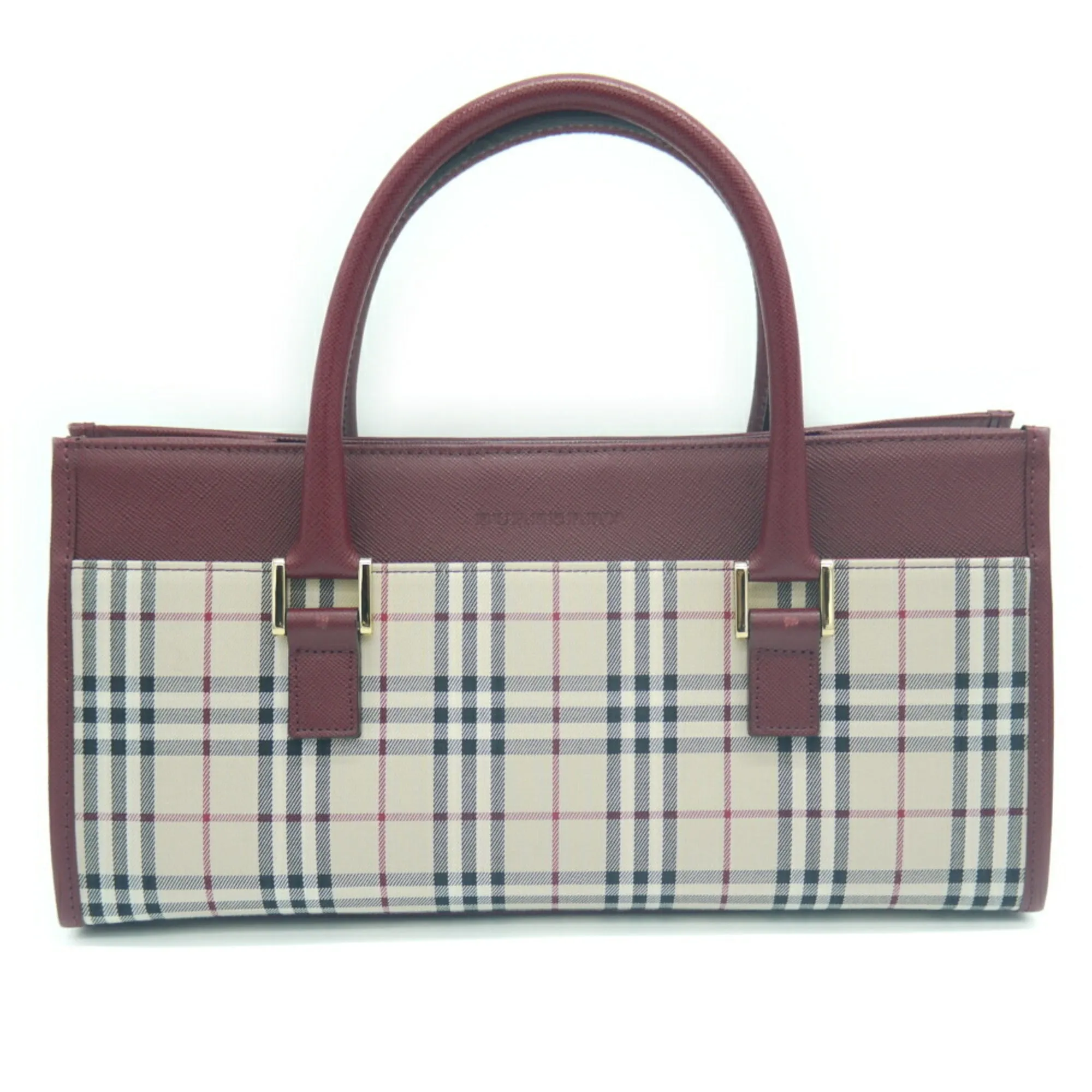 Burberry Canvas Leather Handbag (Pre-Owned)