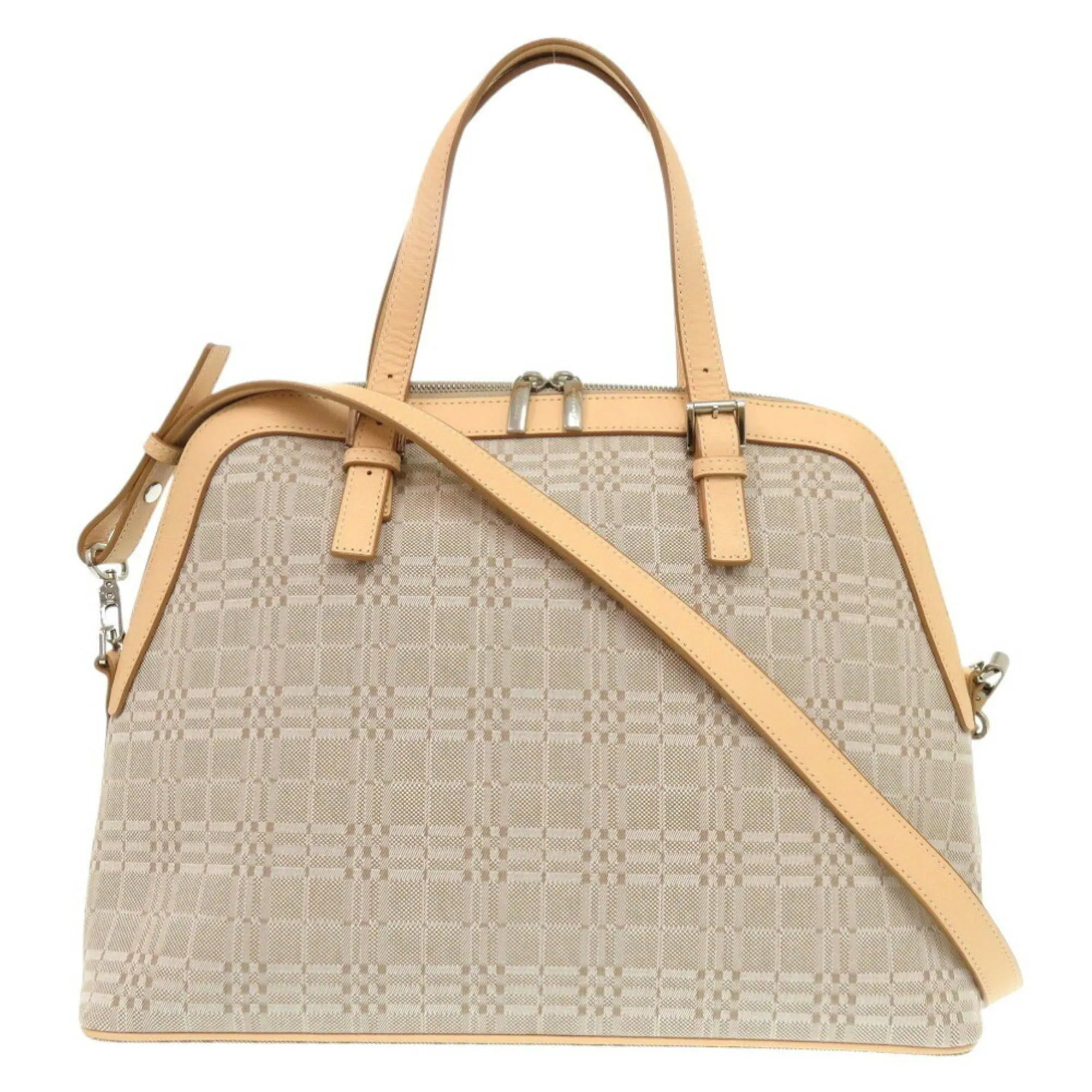 Burberry  Canvas Leather Handbag (Pre-Owned)