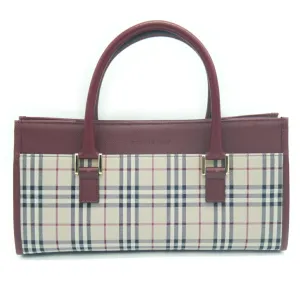 Burberry Canvas Leather Handbag (Pre-Owned)
