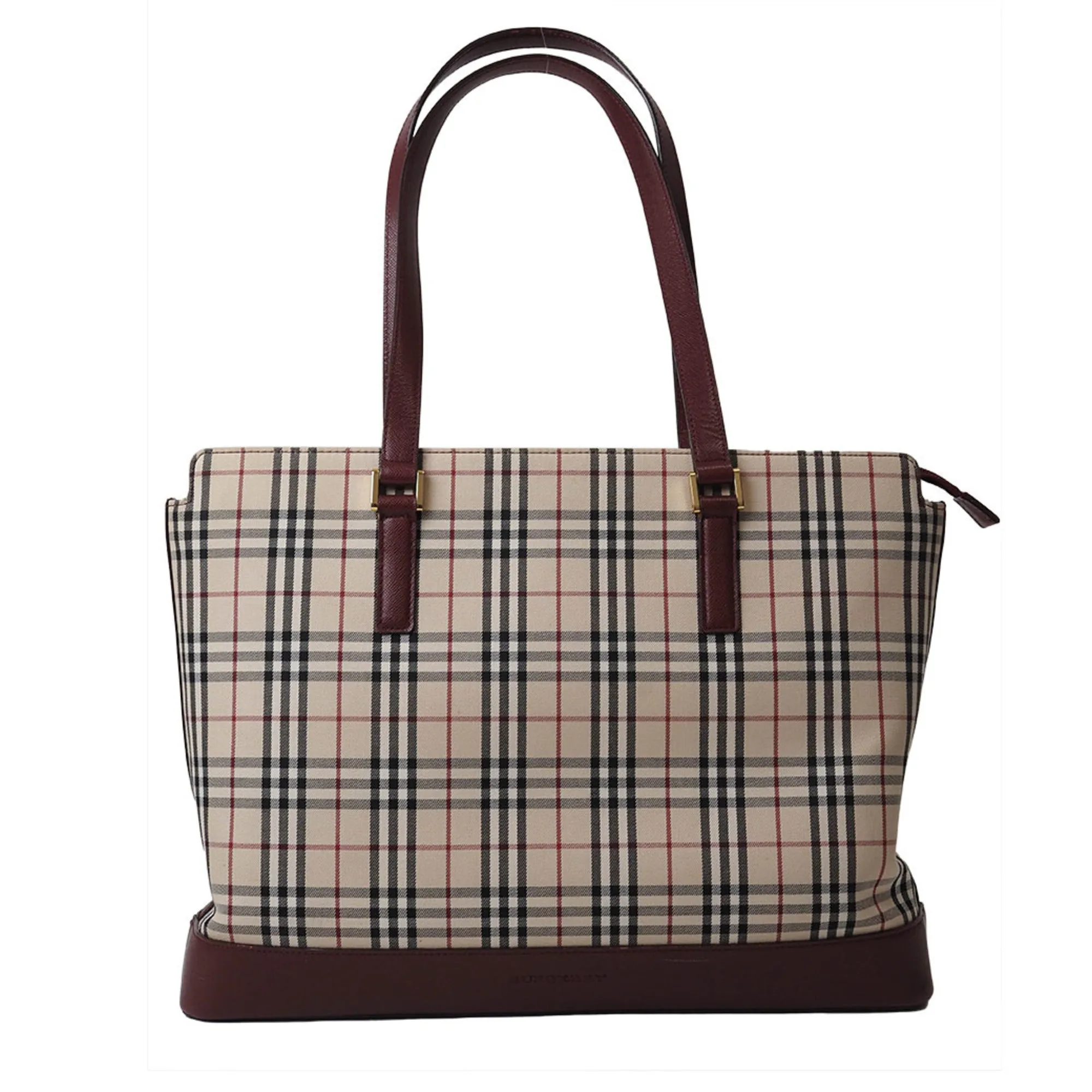 Burberry   Canvas Leather Tote Bag (Pre-Owned)