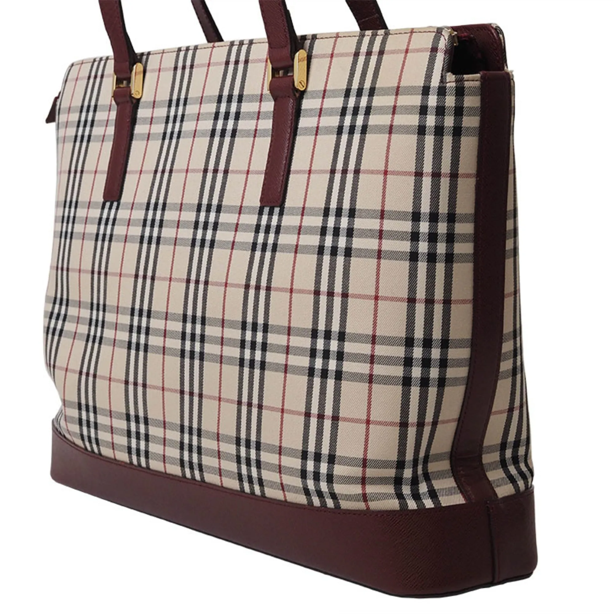 Burberry   Canvas Leather Tote Bag (Pre-Owned)